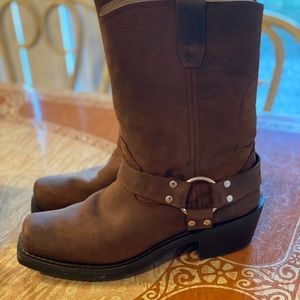 Durango 100% Leather Harness Boots (Brown)